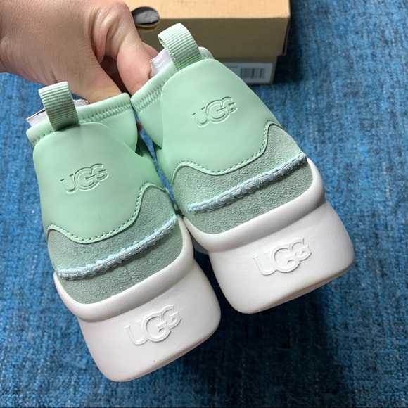 UGG Neutra Chunky Glitter Platform Sneaker in Mint Green Slip On - Picture 5 of 10